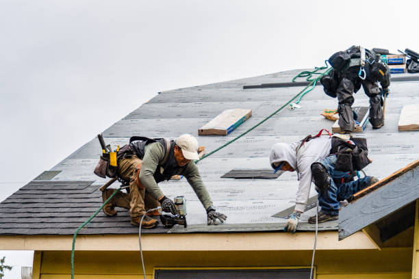 Professional Gutter Installation technician working in Creighton, PA